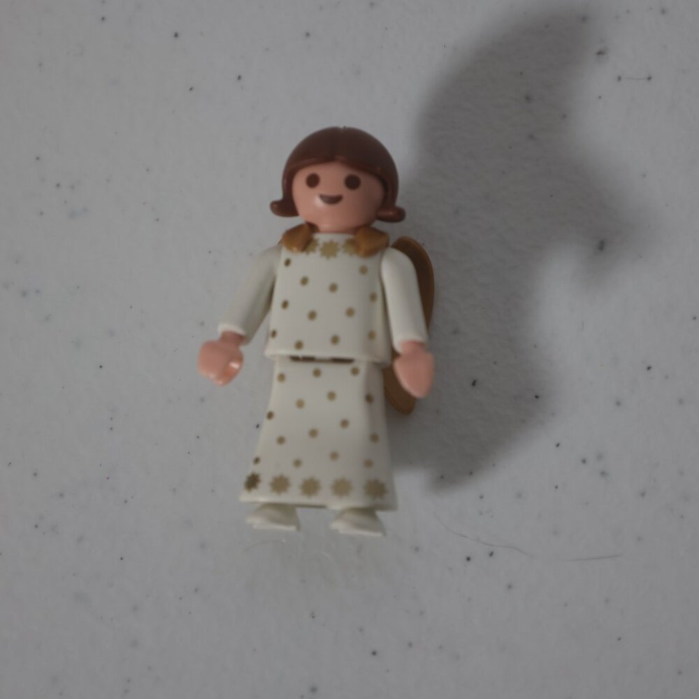 1998 Geobra Playmobil Christmas Nativity Scene Angel 2" Toy Figure